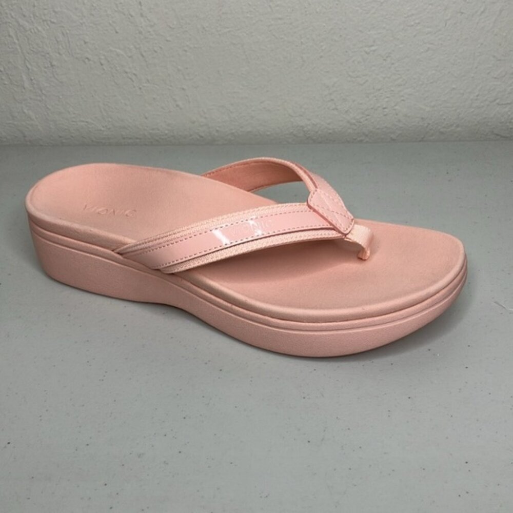 Vionic Pink Sandals with Cushioned Comfort and Thong Design